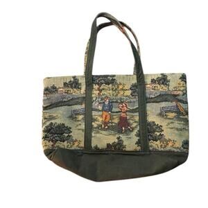 Vintage golf tote bag tapestry style tote by Holdings Fine Accessories